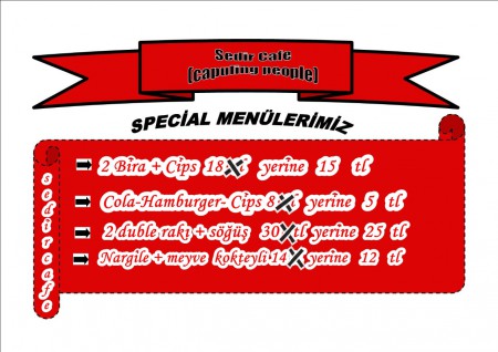 Special menülerimiz